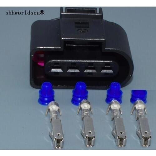 Shhworldsea 4 Pin Engin Ignition Coil Connector Plug Wiring Harness For Audi A4 A6 VW Golf Passat Seat Skoda 1.8T 8K0 973 724