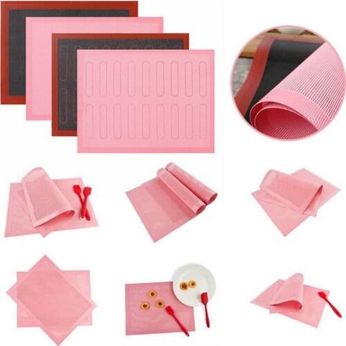 Silicone NonStick Mat Pastry Puff Perforated Liner Pad Macaron Cookie Bread Mold For Baking Tools Oven Sheet Bakeware