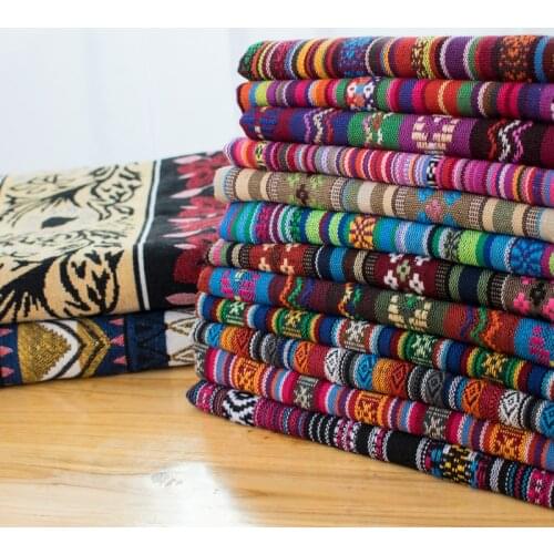 Ethnic style Bohemia style Cloth DIY patchwork quilting fabric Handmade Bag Curtain tablecloth sofa Cotton linen fabric