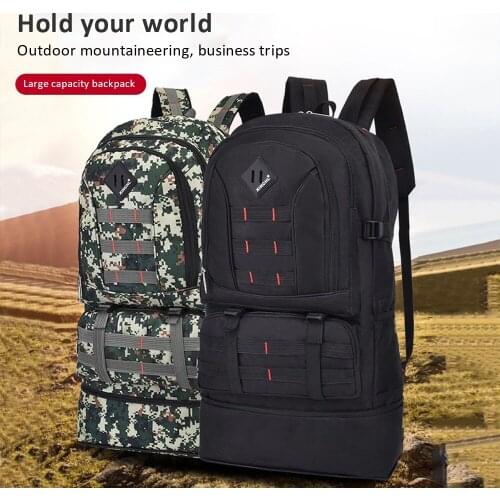 Outdoor Large Capacity Mountaineering Bag Camouflage Backpack Camping Hiking Traveling Backpack Outdoor Camping Climbing Bag