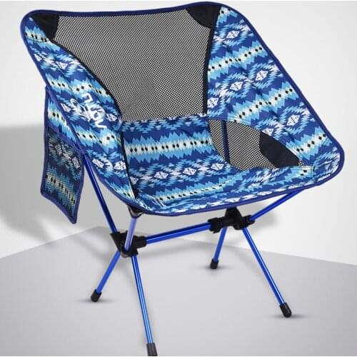 Outdoor Portable Foldable Chair Fishing Backrest Chair Ultra Light Aluminum Backpack Folding Moon Chair