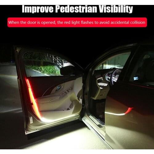 Universal Car Door Anti-collision Decoration Atmosphere Streamer Strobe Light Strip Waterproof Stroboscopic Effect Lamp
