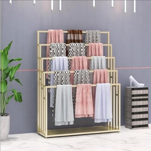 Clothing store pants display rack towel towel belt rack floor type towel rack cloth display rack scarf rack