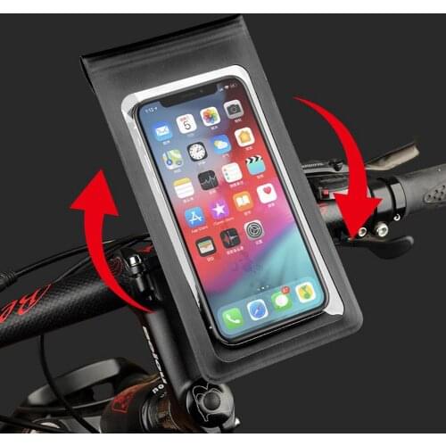 Waterproof Motorcycle Bicycle Mobile Phone Holder Stand For Samsung iPhone Cell Phone Support Case Bike Phone Mount Pouch Bag