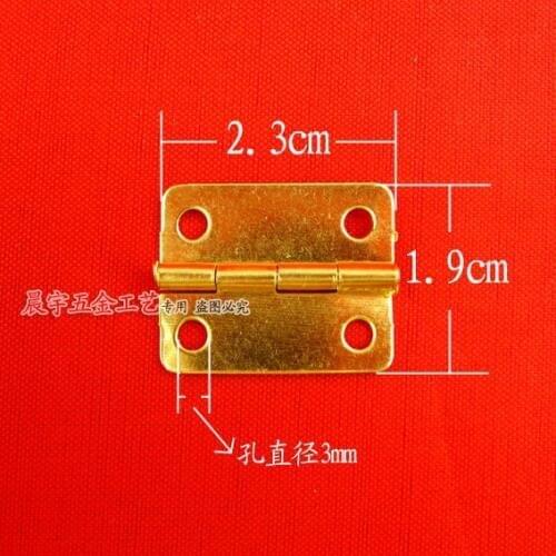 1 inch round yellow hinge copper hinge hinge wooden gift box Hardware 2.3 * 1.9cm