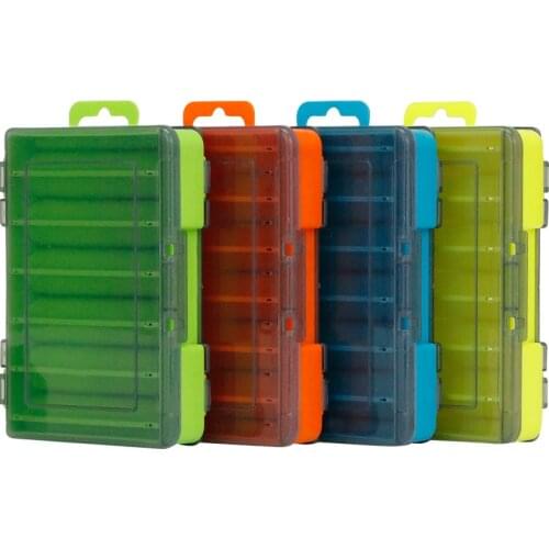 1Pc Portable Double-sided Fishing Tackle Box 12 Grid Lure Bait Accessories Shrimp Case Tackle Container