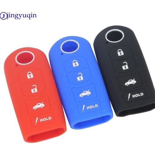10X For Mazda 3 6 Miata MX5 CX5 CX7 CX9 MX-5 M6 GT 2016 2017 Smart Key 3 4 Buttons Silicone Car Key Case Shell Key Cover Holder