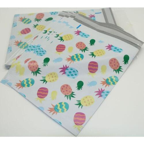 2000Pcs Pineapple pattern Plastic Post Mail Bags Poly Mailer Self Sealing Mailer Packaging Envelope Courier express bag SL473