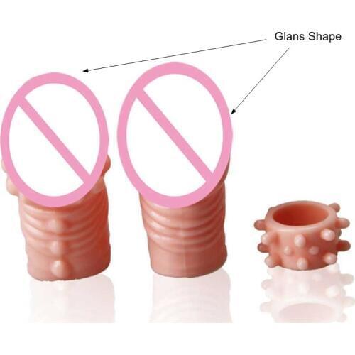 3pcs/set 2pcs penis header sleeve and 1pc reusable cock ring for big dildo penis sleeve