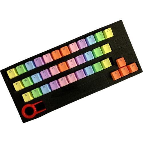 37 Keys PBT Colorful Keycap for Mechanical Keyboard MX Switch Double Shot OEM Profile Key Cap