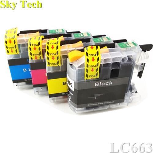 4X Compatible Ink cartridge For Brother LC663 LC-663 , For Brother MFC-J2320 MFC-J2720 etc . A+ quality cartridges