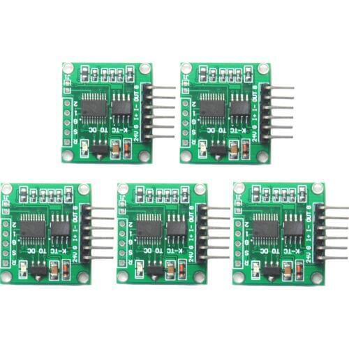 5pcs Thermocouple to Voltage K Type to 0-5V0-10V Linear Conversion Transmitter Module