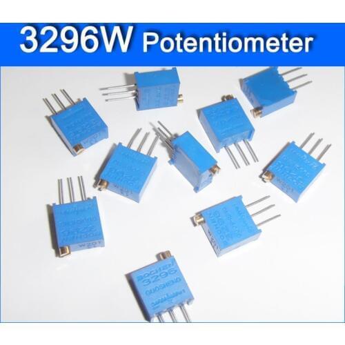 50pcs/lot 3296W 203 20K Trimpot Trimmer Potentiometer High Precision 3296 Variable Resistors