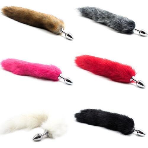 New Love Fox Tail Butt Anal Plug Sexy Romance Sex Toy Funny Adult Games Sex Products Stainless Steel Metal Anal Plug For Women 2