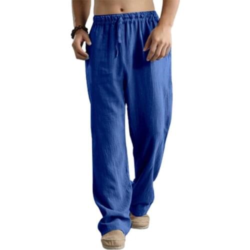 Pants Men Solid Color Wide Leg Casual Men Drawstring Loose Trousers Slacks for Spring sweatpants men clothing streetwear 2021