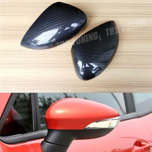 Fiesta Carbon Look Mirror Cover For Ford Fiesta MK6 ST 2008 -2010 2011 2012 2013 2014 2015 2016 2017 Rear ViewMirror Accessories
