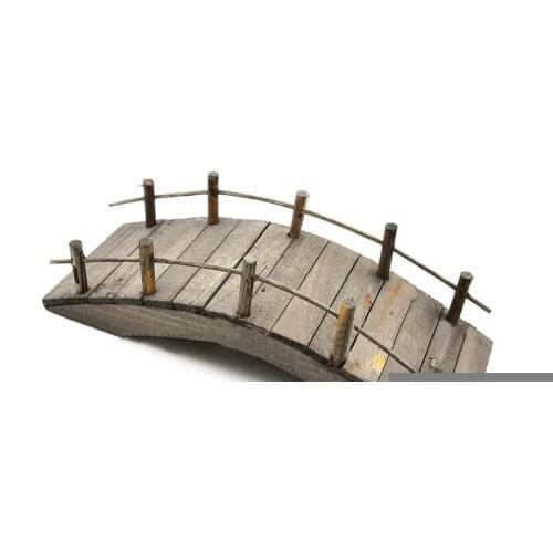1:12 Dollhouse Mini Wooden Arch Bridge Garden Miniatures For Ornament Decor Bridge Miniatures Dollhouse Garden Bridge Craft T6G3