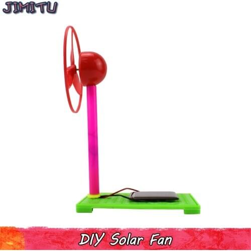 DIY Solar Fan Model Kits Toy Safety Light Energy Experiment Creative Assembly Toys Gifts for Children Study Educational Models