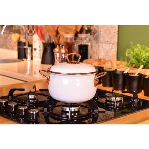 Tasev Meyra Enamel 16 cm White Black Blue Cookware Kitchen Supplies Handy Non-Stick Frying Pan Cookware