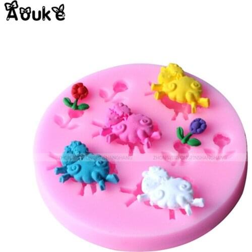 Sheep Shape Cake Silicone Mold Fondant Chocolate Mould Silicone Baking Molds Soap Cooking Mould Cupcake Wedding Decorating Tools