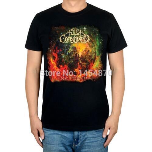 Harajuku Cool Fully Consumed Rock Brand Music t shirt Cotton Punk thrash fitness Hardrock Metal black shirts mma
