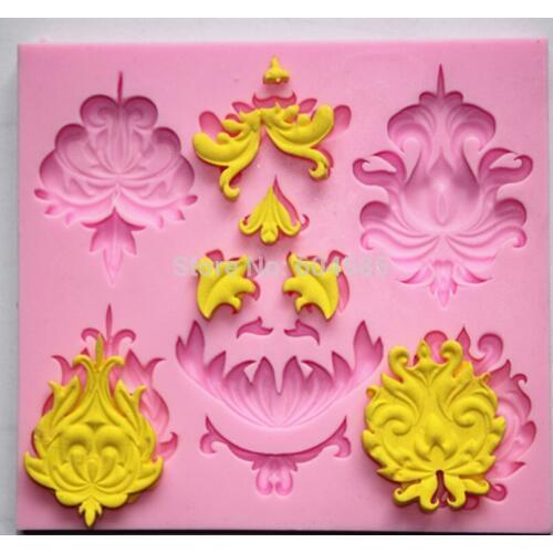 Beautiful printing scake molds soap chocolate mould for the kitchen baking clay mold FM075