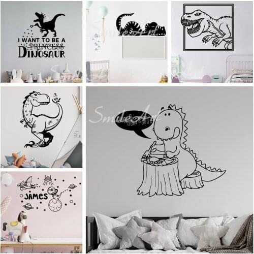 Colorful Dinasour Wall Sticker Home Decoration Accessories For Baby Kids Rooms Decor Wall Stickers Waterproof Wallpaper