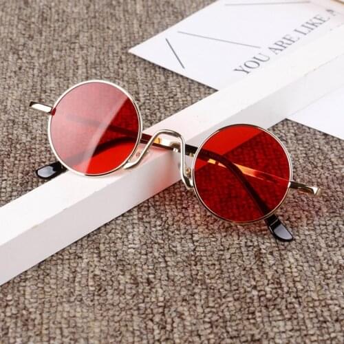 Round Metal Kids Sunglasses for Girls Vintage Small Frame Baby Sun Glasses Infant Personality Gafas Child Uv Protect Oculos 2020