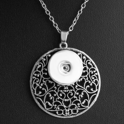 Love flower vintage tree DIY 18mm snap button jewelry Necklace NC6653