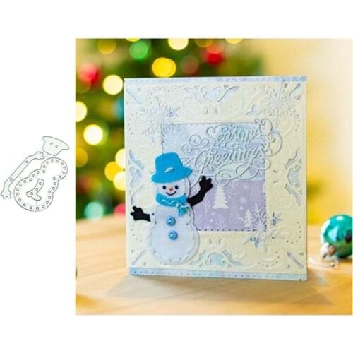 Christmas Snowman Metal Cutting Dies for Scrapbooking Handmade Tools Mold Cut Stencil New 2021 DIY Card Make Mould Model Craft