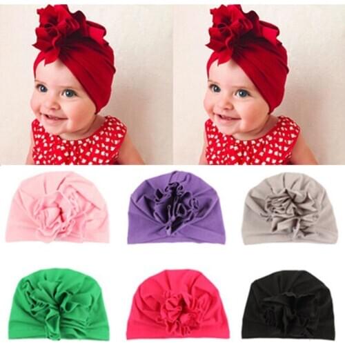 Emmababy Fashion Girl Baby Bow Beanie Cap Toddler Infant Cotton Turban India Hat Hair Accessories