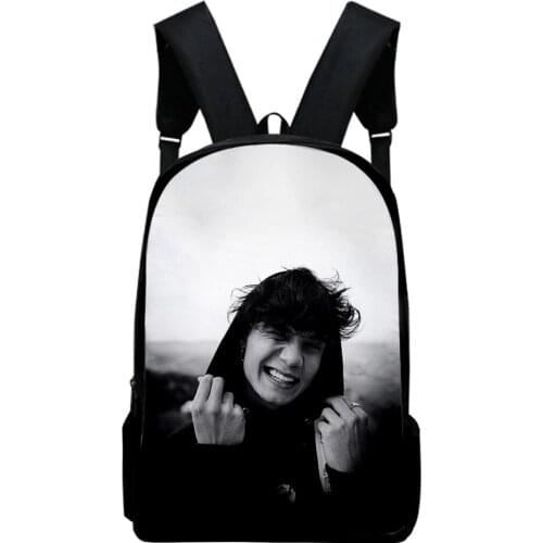 JADEN HOSSLER merch Fashion Oxford Cloth Shoulder Backpack Printed Multi Zipper Pack Casual Student School Bag