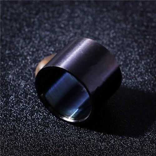 MOREDEAR Dull Polish 18MM Wider Titanium Ring for Men Black color