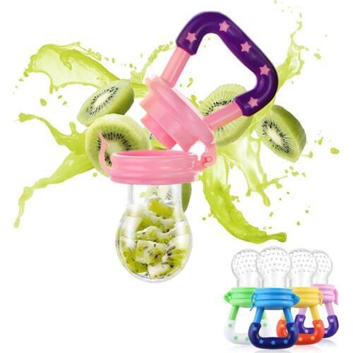 New Silicone Baby Feeding cups Nipple Soother Toddler Kids Feeder cup For Fruits Food Nibler Dummy Baby Feeding bottle