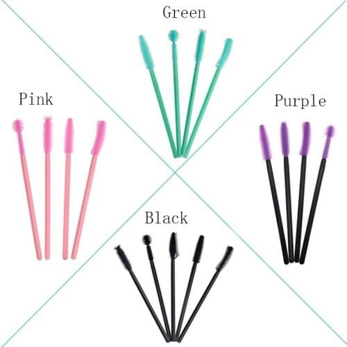 New style 25 pcs/lot silicone gel disposable eyelash brush Mascara Wands comb professional beauty makeup eyelash extension tool