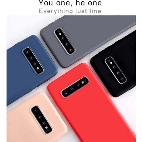 Hot Original Case for Samsung Galaxy S10 Plus S10 Case Liquid Silicone Soft Baby-Skin Feeling for note 9 S9 S8 Phone Cover Coque