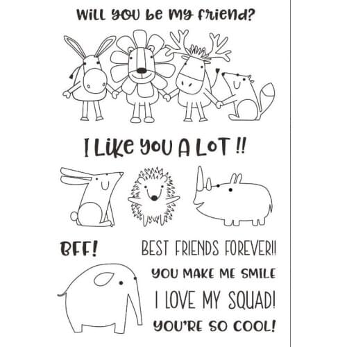 Friend Transparent Clear Stamp DIY Silicone Seals Scrapbooking/Card Making/Photo Album Decoration Accessories A981