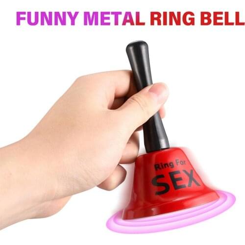 Hand-held Ring Red Metal Bell Party Decoration Bell Sex For Ring Metal Bell Bachelor Party Decoration