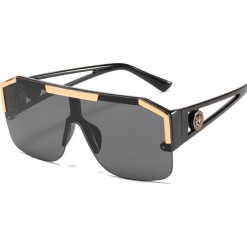 Brand Square Sunglasses Men Women Oversized Black Style Shades for Women Big Frame Fashion Sunglasses Male Female UV400 Glasses