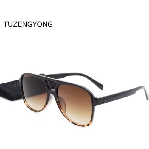 TUZENGYONG 2021New Brand Designer Women Square Retro Sunglasses Men UV400 Protection Sun Glasses Plastic frame Eyewear
