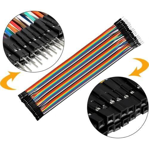 UXCELL Hot 40Pin Header Rainbow Color Flat Ribbon Cable Idc Wire 1.3mm DIY for FC IDC 2.54mm Spacing Pin Connector 160mm-510mm