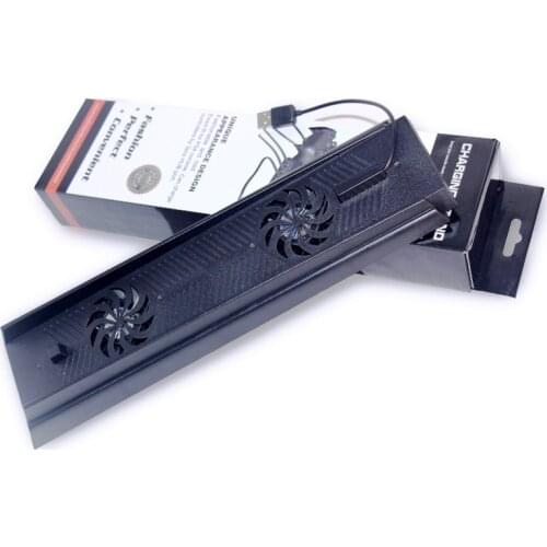 Vertical Charger Station Charging Dock Stand Holder Bracket 2 Cooling Fan Cooler 2 USB 2.0 Hub Ports for PS4 Console Controller