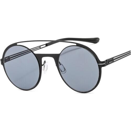 Veshion Round Retro Sunglasses Men Women Fashion Shades UV400 Vintage Glasses