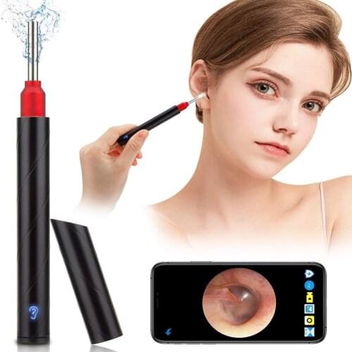 Miredor Wifi Earpick Endoscope 3 in 1 Digital Otoscope 3.9mm Camera Visible Ear Cleaner Kit for Iphone Android Phone