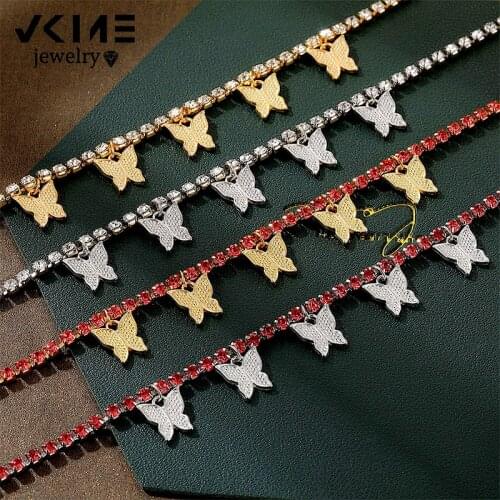 VKME Romantic Butterfly Necklaces Women Chokers Necklaces Fashion Jewelry Pendant Necklaces Gift New
