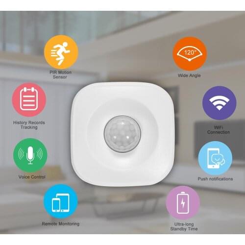 WIFI PIR Motion Sensor Wireless Passive Infrared Detector Security Burglar Alarm Sensor Tuya APP Control Smart Home