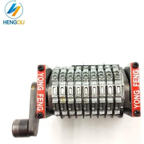 1 Piece 22.3" GTO numerator 9 digits GTO numbering machine horizontal backward with arm spring back itself not sinkable