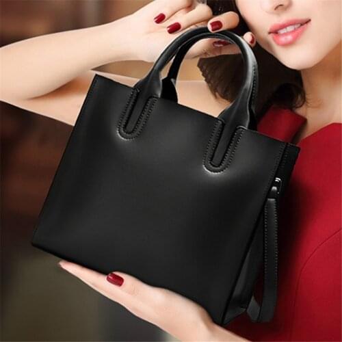 100% Genuine Leather Luxury Handbags Women Bags Designer Hand bags Women Shoulder Crossbody Messenger Bag 2019 Lady Office Tote