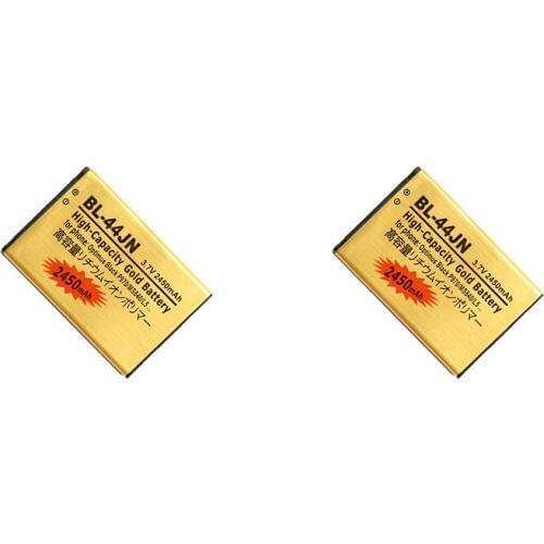 2pcs/lot 2450mAh BL-44JN Gold Replacement Battery For LG Optimus Black P970 MS840 L5 P690 P693 P698 E510 E610 E615 E612 E730