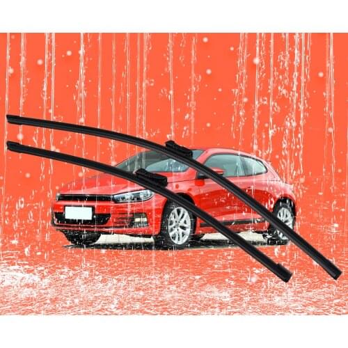 2 pcs Front Windshield Bracketless Wiper Blades Set 24"+19" Fit for VW Scirocco 2009+ Passat R36 Variant 4Motion